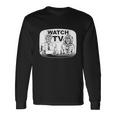 テレビを見る 長袖Tシャツ ギフトのアイデア