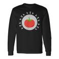 トマト好きへのプレゼント 面白くてユーモアのあるギフトのアイデア トマト柄プリント 長袖Tシャツ ギフトのアイデア
