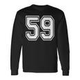 ナンバー59 59歳の誕生日ギフト選手チーム番号入りジャージ 長袖Tシャツ ギフトのアイデア