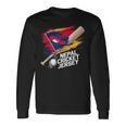ネパール クリケットジャージ 2024 ネパールのクリケットフラッグ 長袖Tシャツ ギフトのアイデア