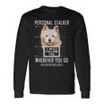 パーソナルストーカー犬ノーリッチテリア私はあなたに従います Norwich Terrier Dog 長袖Tシャツ ギフトのアイデア
