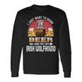 ビールを飲みたいだけです ペット アイリッシュ・ウルフハウンドの愛犬家 長袖Tシャツ ギフトのアイデア