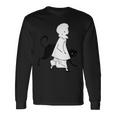 ピエロと猫、オーブリー・ビアズリー作のセント・ポールズ1893年 長袖Tシャツ ギフトのアイデア