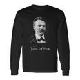 フリードリヒ・ニーチェ 哲学 ドイツ 哲学者 知恵 Nietzsche German Philosopher 長袖Tシャツ ギフトのアイデア