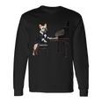 フレンチブルドッグ シャツ 音楽愛好家 ピアノ奏者 ピアニスト 犬 長袖Tシャツ ギフトのアイデア