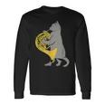 フレンチホルンを弾く猫 クール ミュージシャン オーケストラ 長袖Tシャツ ギフトのアイデア