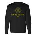 ブエン カミーノ デ サンティアゴ デル ノルテ 2027 カミーノ ホタテ貝 長袖Tシャツ ギフトのアイデア
