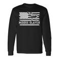 ヘラジカ ハンティング ビンテージフラッグ スレイヤー ハンター 長袖Tシャツ ギフトのアイデア
