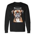 ボクサー 犬 天使 長袖Tシャツ ギフトのアイデア