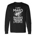 マコ サメの歯 おもしろい 海 長袖Tシャツ ギフトのアイデア