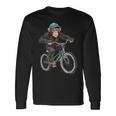 モンキー ライディング バイク ヴィンテージ 自転車 バイカー エイプ チンパンジー 長袖Tシャツ ギフトのアイデア