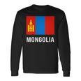 モンゴル モンゴル国旗 長袖Tシャツ ギフトのアイデア