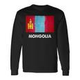 モンゴル国旗tシャツ 長袖Tシャツ ギフトのアイデア