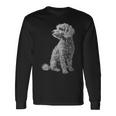 ラブラドゥードル モチーフ ペット イラスト 犬 ラブラドゥードル 長袖Tシャツ ギフトのアイデア