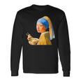 ラーメン 面白いtシャツ おもしろ ネタ フェルメール メンズ 面白い 服 おもしろグッズ グルメ 食べ物 長袖Tシャツ ギフトのアイデア