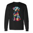 レイクランドテリア 犬 グラフィック ペットアート レイクランドテリア 長袖Tシャツ ギフトのアイデア