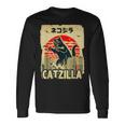 レトロキャットジラtシャツ 陽気な子猫と猫のビンテージポスター 長袖Tシャツ ギフトのアイデア