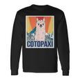 レトロ国立公園 エクアドル コトパクシ ラマ キャンプ 長袖Tシャツ ギフトのアイデア