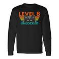 レベル 8 アンロック ゲーマー 誕生日 レトロ コントローラー 長袖Tシャツ ギフトのアイデア