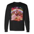 レーザーアイズ 宇宙 猫 ライディング ドラゴン 長袖Tシャツ ギフトのアイデア