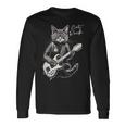 ロック・キャット I ギターを弾く猫 長袖Tシャツ ギフトのアイデア