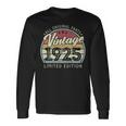 ヴィンテージ 1925 限定版 101歳の誕生日 長袖tシャツ 長袖Tシャツ ギフトのアイデア
