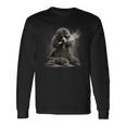 ヴィンテージ スモーキングプードル ファニー 犬 父の日 長袖Tシャツ ギフトのアイデア