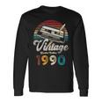 ヴィンテージ1990バースデー36年カセットペンシル 長袖Tシャツ ギフトのアイデア