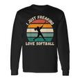 ヴィンテージソフトボール I Just Freaking Love ソフトボール愛好家 長袖Tシャツ ギフトのアイデア
