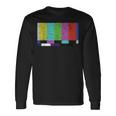 ヴィンテージテレビテストパターンカラーバー グラフィックデザインプレゼント 長袖Tシャツ ギフトのアイデア