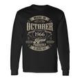 ヴィンテージ還暦伝説 1966年10月 60歳の贈り物 長袖tシャツ 長袖Tシャツ ギフトのアイデア