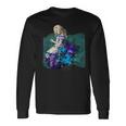 不思議の国のアリス グランジ パープルティール スチームパンク 長袖Tシャツ ギフトのアイデア
