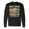 史上最高の電車の車掌 Conductor Railroad 長袖Tシャツ ギフトのアイデア