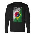 日本とブラジルの国旗 日本ブラジル人 長袖Tシャツ ギフトのアイデア