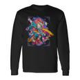浮世絵シリーズ 踊る猫芸妓 サバトラ 長袖Tシャツ ギフトのアイデア