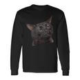 猫 黒 ミーム 解離 面白い インターネット ギフト 長袖Tシャツ ギフトのアイデア