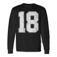 番号18シャツ、番号付き ヴィンテージ 18歳の誕生日 長袖Tシャツ ギフトのアイデア