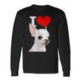 白いチワワ犬が大好き 長袖Tシャツ ギフトのアイデア