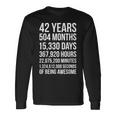 素晴らしい42歳の誕生日プレゼント 面白い42歳の誕生日 長袖Tシャツ ギフトのアイデア