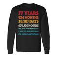 素晴らしい77歳の誕生日ギフト 面白いレトロ 77歳の誕生日 長袖Tシャツ ギフトのアイデア