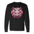 芸者にインスパイアされた日本のおにフラワーマスク 長袖Tシャツ ギフトのアイデア