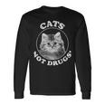 薬物ではなく猫 長袖Tシャツ ギフトのアイデア