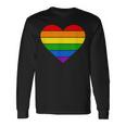 虹 ハート Lgtbq 虹色 虹色の旗 カラフル 長袖Tシャツ ギフトのアイデア
