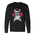 面白いフレンチブルドッグ ボクシング愛好家 ペット 犬 ボクシンググローブ 長袖Tシャツ ギフトのアイデア