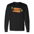 面白い人参デザイン 野菜にんじん 長袖Tシャツ ギフトのアイデア