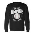 面白い野球審判シャツ メンズ I Am The Umpire 長袖Tシャツ ギフトのアイデア