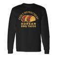 韓国bbqタコスレトロタコス愛好家に簡単に気を取られます 長袖Tシャツ ギフトのアイデア