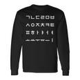 韓国アルファベット ハングルマトリックス レトロフォント 長袖Tシャツ ギフトのアイデア