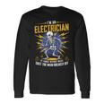 音楽なしで踊ったら私は電気技師だおもしろいスケルトン 長袖Tシャツ ギフトのアイデア
