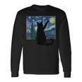黒猫 星月夜 長袖Tシャツ ギフトのアイデア